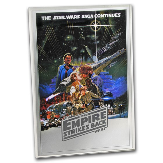 2018 Niue 35g Silver $2 Star Wars Empire Strikes Back Foil Poster 2018 Niue 35g Silver $2 Star Wars Empire Strikes Back Foil Poster